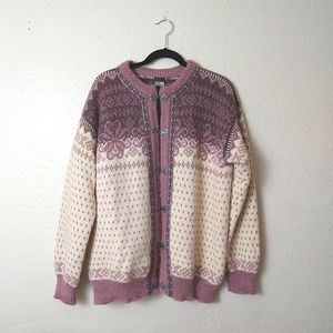 Dale of Norway Wool Metal Hook Cardigan